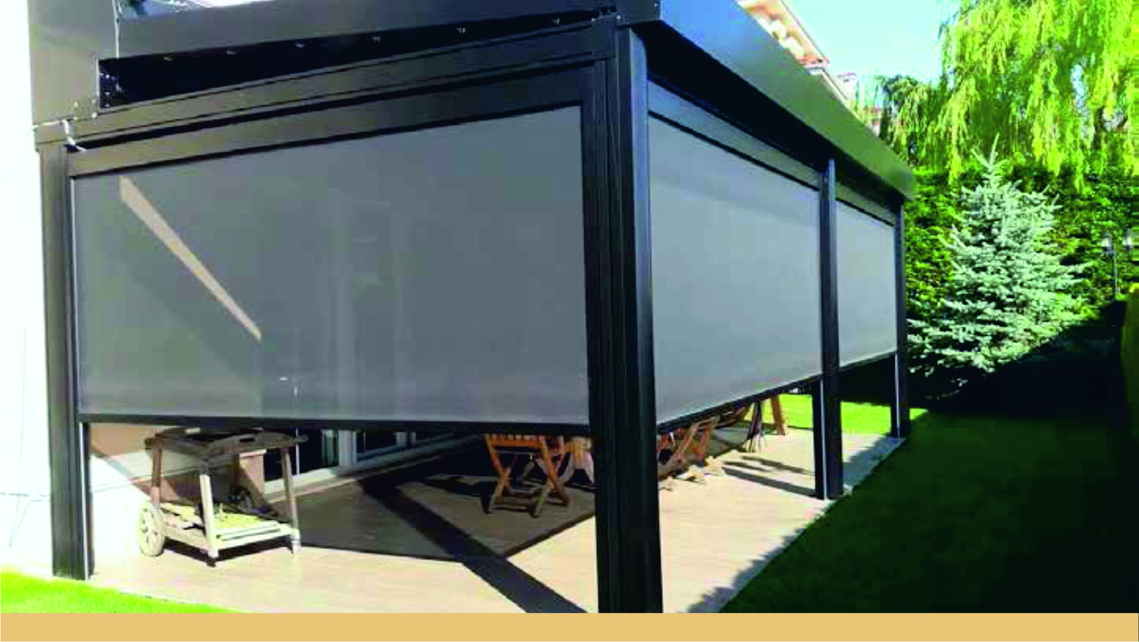 ZIP screen – integrare în pergolă